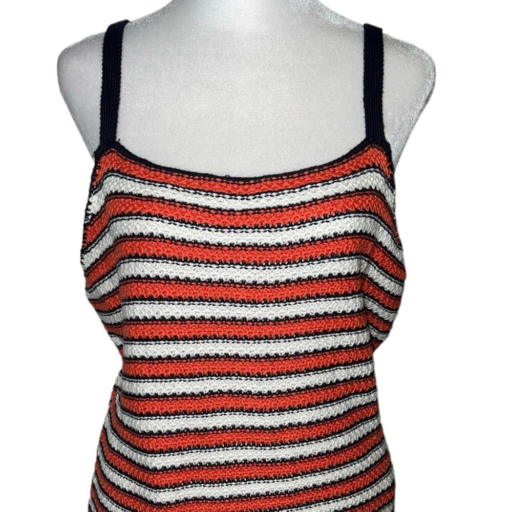 Women’s Crochet Striped Tank Top Size XL It’s Our Time New - Picture 4 of 10